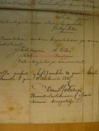 Perunkirja Bärnet (?) Wikström Mommolan Rushollista Nummen kappeli 23.11.1880