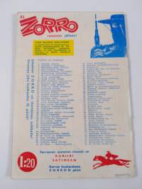 El Zorro del Castelrey n:o 9/1965 : Ei tyttöä tykillä saa