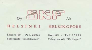 SKF Oy 1948  firmalomake