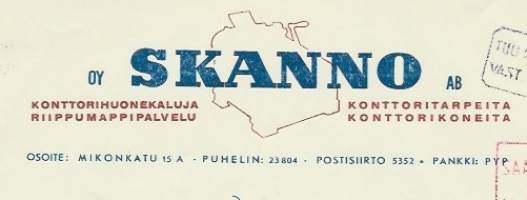 Skanno Oy 1948  firmalomake