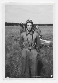 SA lentäjä  - valokuva 9x6cm 1948