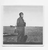 SA lentäjä kurssin johtaja kapu Jaska Ranta - valokuva 6x6cm 1940 l