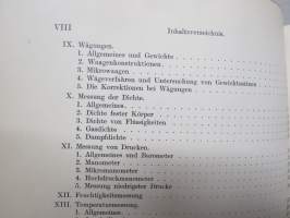 Messen und Wägen in Einzeldarstellungen - Ein Lehr- und Handbuch insbesondere für Chemiker