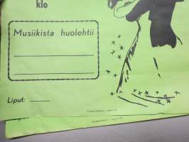 Tanssit Ukkolan (81290 Ukkola, Joensuu) työväentalolla -käyttämätön mainosjuliste, painovuosi 1987