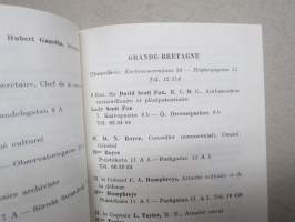Corps diplomatique accredité a Helsinki 1968 -Helsinkiin akkreditoidut diplomaatit, myös kotiosoitteet