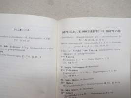 Corps diplomatique accredité a Helsinki 1968 -Helsinkiin akkreditoidut diplomaatit, myös kotiosoitteet