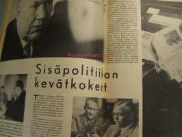 Viikkosanomat 1960 nr 24, Marsalkka Mannerheimin ratsastajapatsas juhla, Kay Kendall, Kaj Bremer kuva - tanssi yli katukievien Vanhan Ylioppilastalon edessä