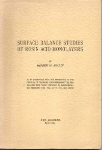Surface balance studies of rosin acid monolayers