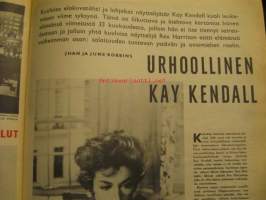 Viikkosanomat 1960 nr 24, Marsalkka Mannerheimin ratsastajapatsas juhla, Kay Kendall, Kaj Bremer kuva - tanssi yli katukievien Vanhan Ylioppilastalon edessä