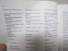 Luettelo Suomen virastojen ja julkisten laitosten englannin-, ranskan-, saksan- ja venänjänkielisistä nimistä - förteckning över engelska, franska, tyska och ryska..