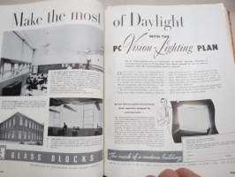 Progressive Architecture 1950 annual volume -amerikkalaisen arkkitehtuurilehden sidottu vuosikerta