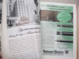 Progressive Architecture 1950 annual volume -amerikkalaisen arkkitehtuurilehden sidottu vuosikerta