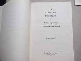 The Classified Directory of Artist´s Signatures, Symbols &amp; Monograms