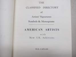 The Classified Directory of Artist´s Signatures, Symbols &amp; Monograms - American Artists with new UK additions