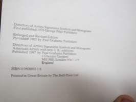The Classified Directory of Artist´s Signatures, Symbols &amp; Monograms - American Artists with new UK additions