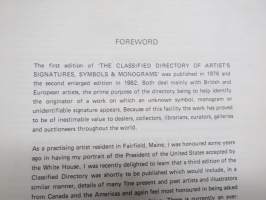 The Classified Directory of Artist´s Signatures, Symbols &amp; Monograms - American Artists with new UK additions