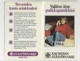 Kauvatsan Säästöpankki  lompakkoalmanakka   1984