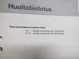 Volvo FL7, FL10 sähkökytkentäkaavio - FL7 -alustan numerosta  341650 lähtien, FL10 -alustan numerosta 341687 lähtien