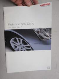 Honda Civic 3-ovinen (myös Type-R) -myyntiesite / sales brochure