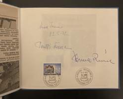 Postimerkkikansio - Näyttely- erikoismerkkejä leimoineen 1970-luvulta - Yhteensä n. 65 merkkiä