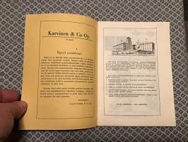 Karvinen &amp; Co Oy hinnasto N:o5. Mukana tilauskortti.