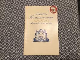 Suomen Kansallisteatterin ohjelma näytäntökautena 1937-1938