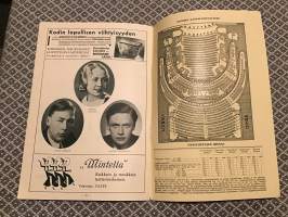 Suomen Kansallisteatterin ohjelma näytäntökautena 1937-1938