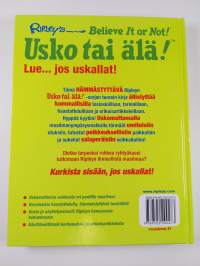 Ripley&#039;s believe it or not! = Usko tai älä! : lue jos uskallat!