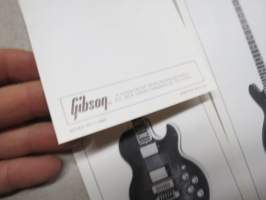 Gibson Solid Body Series - Chet Atkins CE, L-5S, 335-S,Deluxe, SG Deluxe, SG Standard, EDS-1275, 335-S Custom - Pre-owners manual -sales brochure / myyntiesite