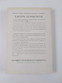 Lasten sunnuntai 1-3 : pyhäkoulun tuntiohjelmia