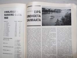 Purje ja moottori 1968 nr 12, Helsinkiläisten veneet, Kellumavara, Windmill-luokka, Helikoptereita pelastustyöhön, Moottorikelkat 1969, Evinrudet 1969 esittelyssä ym