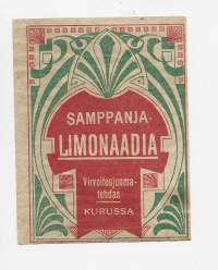 Samppanja  Limonaadia -  juomaetiketti (Tampereen Kivipaino Oy)