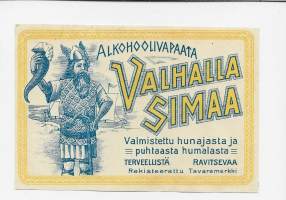 Alkoholivapaata Valhalla Simaa -  juomaetiketti