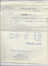 Suomen Kruununmatsät / Valtion Sahalaitokset / Sukevan Sahalaitos Sukeva 1917  -  firmalomake