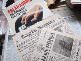Kelirikkotaistelut ja salakauppa - Sodan lehdet, kokoelma alkuperäisiä sanomalehtiä vuosilta 1939-1945 dokumentti 25 -juliste + lehti / lehdet, uustuotantoa