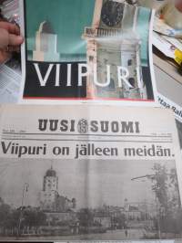 Viipuri vallattu takaisin - Sodan lehdet, kokoelma alkuperäisiä sanomalehtiä vuosilta 1939-1945 dokumentti 21 -juliste + lehti / lehdet, uustuotantoa