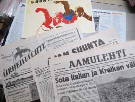 Saksalaiset tulevat - Sodan lehdet, kokoelma alkuperäisiä sanomalehtiä vuosilta 1939-1945 dokumentti 14 -juliste + lehti / lehdet, uustuotantoa