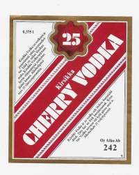 Kirsikka Cherry Vodka   - viinaetiketti