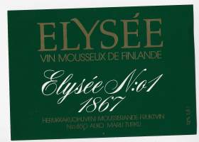 Elysee  Alko nr 850 - viinietiketti  viinaetiketti