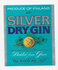 Dry Silver Gin nr 027 -   viinaetiketti