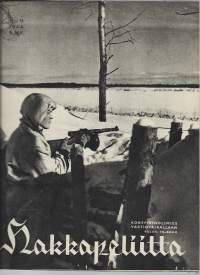 Hakkapeliitta  1944 nr 9 / Konepistoolimies vartiossa, voimasuhteet eri rintamilla, Aunuksen poikki,  tuohivirsu, Neuvostoliiton Itämeren laivasto
