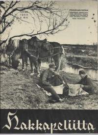 Hakkapeliitta  1944 nr 48 / Pohjolan sotaa, vaatteita siirtoväelle, jälleen työssä ja toimessa, kivääri vaihtuu kirjaan