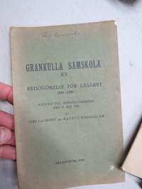 Grankulla Samskola XVIX, XX, XXI, XXII, XXIII, XXIV, XXV, XXVI, XXVII, XXVIII - redogörelse för 10 år - läseåren 1927-28 - 1936-37, elevmatrikel i varje