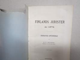 Finlands jurister år 1879 - Biografiska anteckningar -juristimatrikkeli elämäkertatietoineen