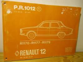 Renault R1170 - R1177 - R 1179 Renault 12 - Varaosakirja P.R.1012 (1)