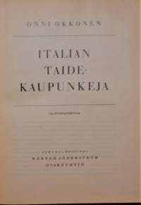 Italian taidekaupunkeja