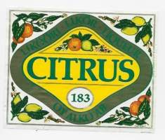 Citrus likööri nr 183 - viinaetiketti