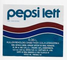 Pepsi lett-   juomaetiketti