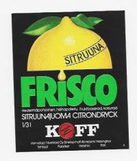 Frisco Sitruuna -   juomaetiketti