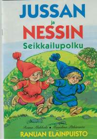 Jussan ja Nessin seikkalupolku. 16-sivuinen kirja täynnä  seikkailua. Joka  aukeamalla väritettävää Teksti Reima Mukkala, piirrokset Marja Liisa Pitkäranta.